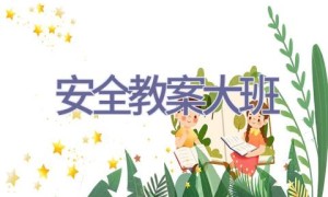 安全教案大班