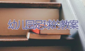 幼儿园足球的教案