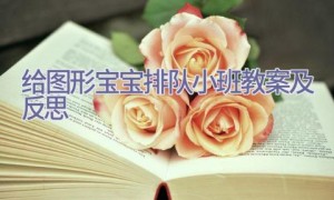 给图形宝宝排队小班教案及反思