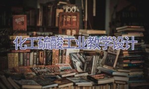 化工硫酸工业教学设计