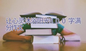 让心灵沐浴阳光800字满分作文