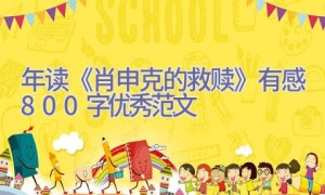 2020年读《肖申克的救赎》有感800字优秀范文