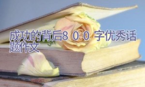 成功的背后800字优秀话题作文