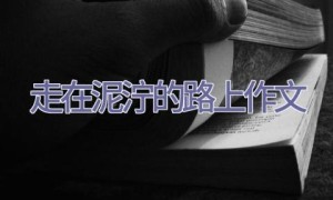 走在泥泞的路上作文