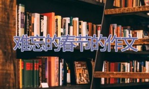难忘的春节的作文