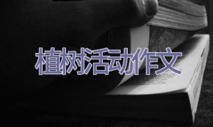 植树活动作文