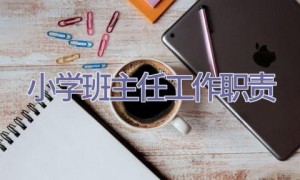 小学班主任工作职责