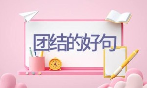 团结的好句