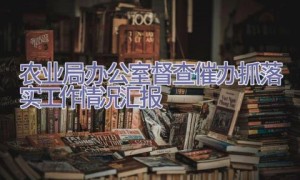 农业局办公室督查催办抓落实工作情况汇报