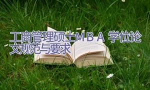 工商管理硕士（MBA）学位论文规范与要求