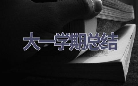 大一学期总结(18篇范文）插图