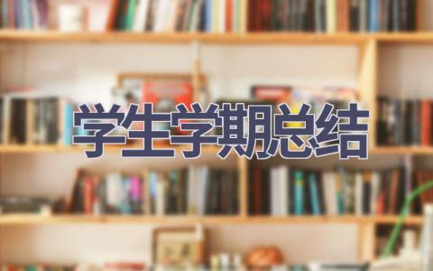 学生学期总结(16篇范文）插图