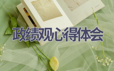 政绩观心得体会(12篇范文）插图