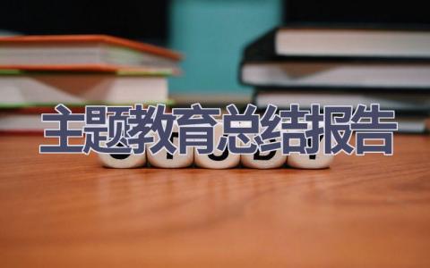 主题教育总结报告(15篇范文）插图