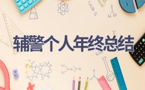 辅警个人年终总结(16篇范文）插图