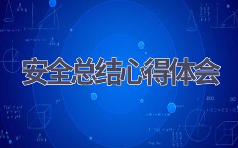 安全总结心得体会(18篇范文）插图