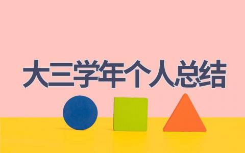 大三学年个人总结(15篇范文）插图