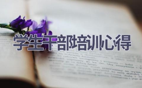 学生干部培训心得(19篇范文）插图