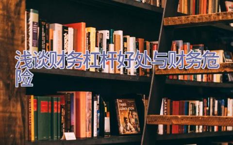 浅谈财务杠杆好处与财务危险插图