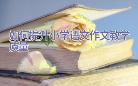 如何提升小学语文作文教学质量插图