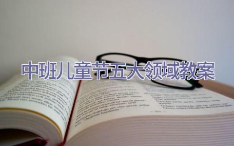中班儿童节五大领域教案插图