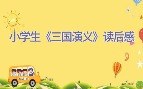 小学生《三国演义》读后感插图