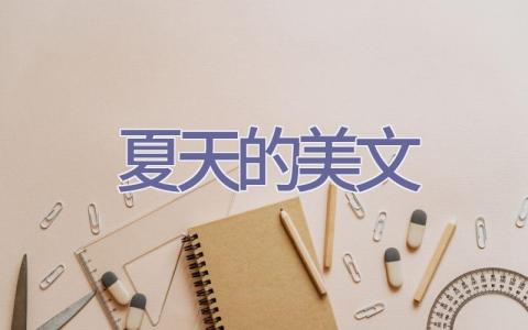 夏天的美文插图