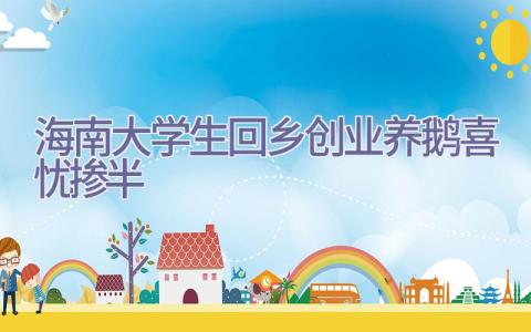 海南大学生回乡创业养鹅喜忧掺半插图