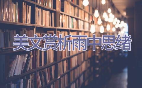 美文赏析雨中思绪插图