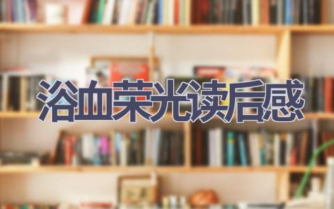 浴血荣光读后感(5篇范文）插图