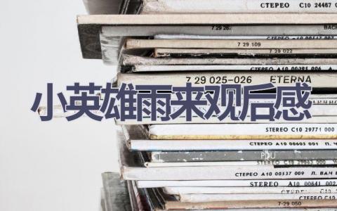 小英雄雨来观后感(9篇范文）插图