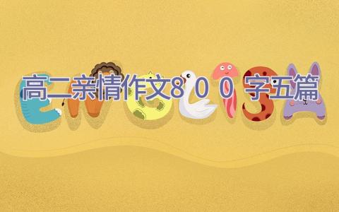 高二亲情作文800字五篇插图