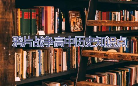 鸦片战争高中历史知识点插图