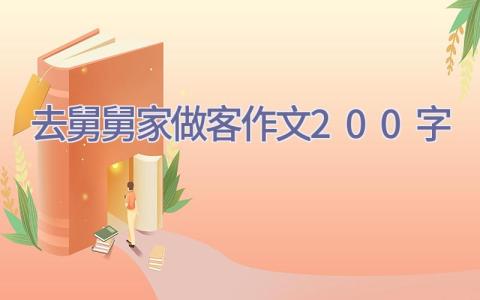 去舅舅家做客作文200字插图
