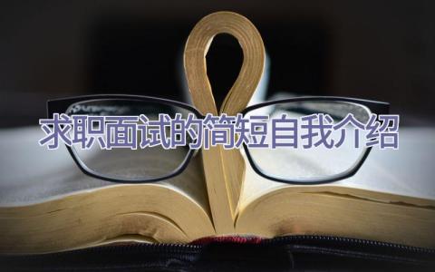求职面试的简短自我介绍插图