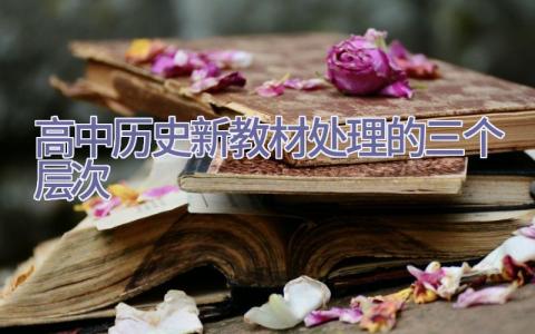 高中历史新教材处理的三个层次插图