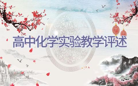 高中化学实验教学评述插图